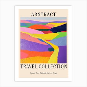 Abstract Travel Collection Poster Maasai Mara National Reserve Kenya 4 Art Print