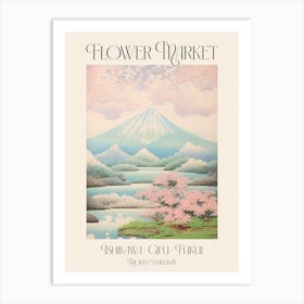 Flower Market Mount Hakusan In Ishikawa Gifu Fukui, Japanese Landscape 3 Poster Art Print