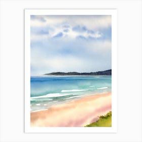 Werri Beach, Australia Watercolour Art Print