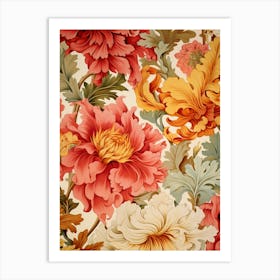 Floral Wallpaper 202 Art Print