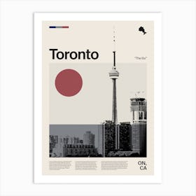 Mid Century Toronto Travel Art Print