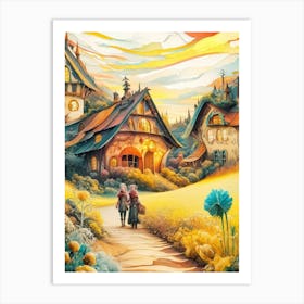 Fairytale Village Art Print