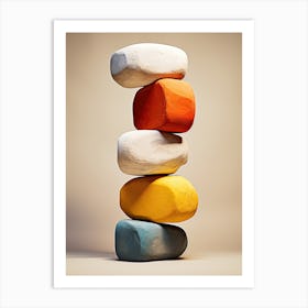 Stacked Rocks, Stones Art 3 Art Print