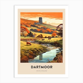 Devon Vintage Travel Poster Dartmoor Art Print