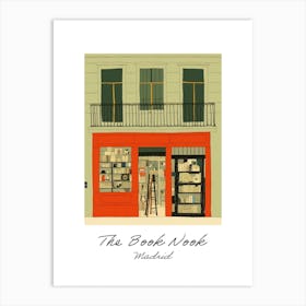 Madrid The Book Nook Pastel Colours 4 Poster Art Print