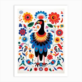 Scandinavian Bird Illustration Vulture 1 Art Print