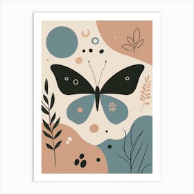 Boho Minimalist Butterfly Poster 5 Art Print