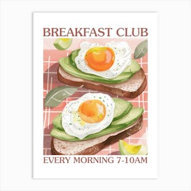 Breakfast Club Poached Eggs 1 Art Print