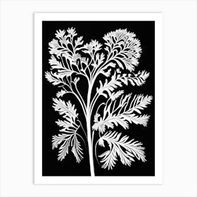 Parsley Leaf Linocut 1 Art Print