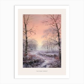 Dreamy Winter National Park Poster  The New Forest England 1 Art Print