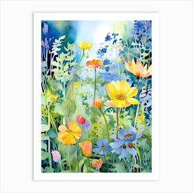 Flowers In The Garden 6 Art Print