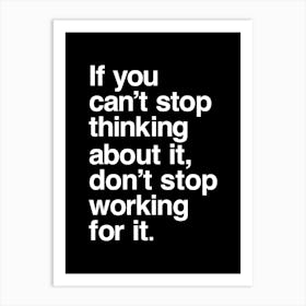 Don't Stop Art Print