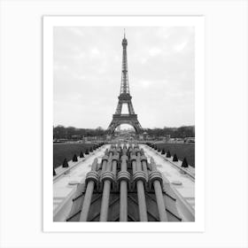 Black And White Paris Eiffel Tower Art Print
