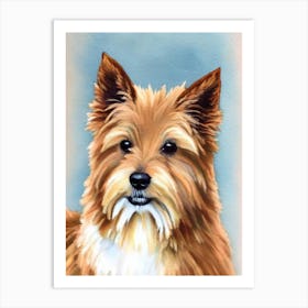 Norwich Terrier 3 Watercolour Dog Art Print