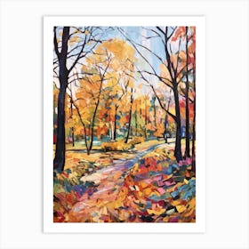 Autumn City Park Painting Tiergarten Berlin Poster