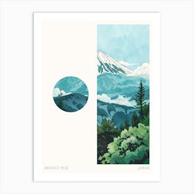 Mount Fuji Japan 11 Cut Out Travel Poster Art Print
