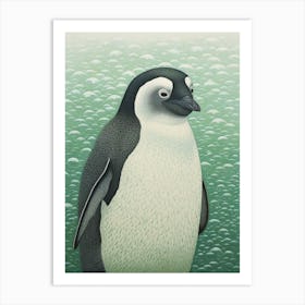 Ohara Koson Inspired Bird Painting Penguin 2 Art Print