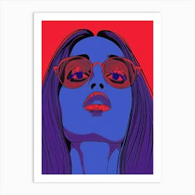 Girl With Glasses 5 Art Print