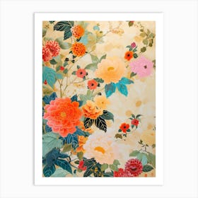 Great Japan Hokusai Japanese Floral 7 Art Print