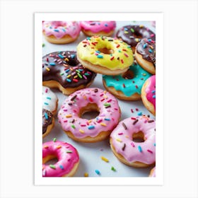 Donuts color explosion Art Print