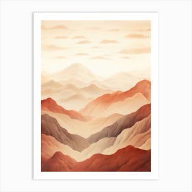 Abstract Mountain Landscape Art Print