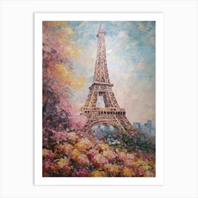 Eiffel Tower Paris France Monet Style 20 Art Print