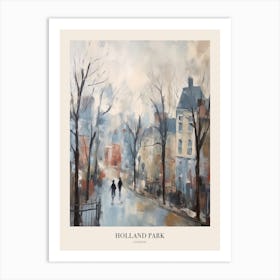 Winter City Park Poster Holland Park London 2 Art Print