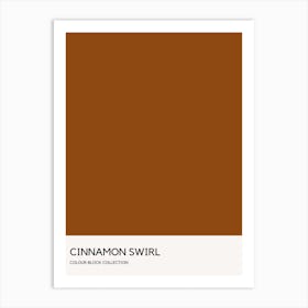 Cinnamon Swirl Colour Block Poster Art Print