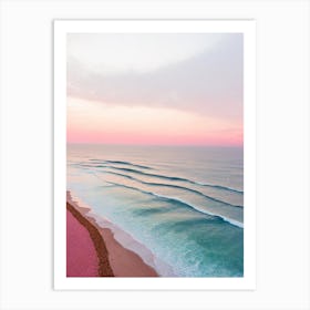 Spiaggia Di Tuerredda, Sardinia, Italy Pink Photography  Art Print
