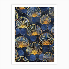 Blue And Gold 17 Art Print