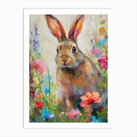 American Sable Rabbit Painting 2 Art Print