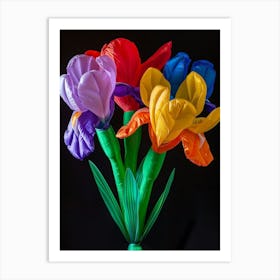 Bright Inflatable Flowers Iris 1 Art Print