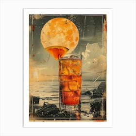 Moonlight Cocktail Art Print