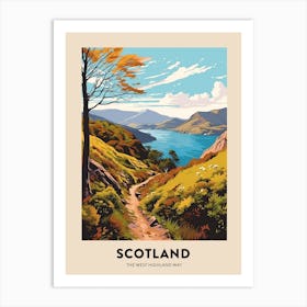 The West Highland Way Scotland 5 Vintage Hiking Travel Poster Art Print