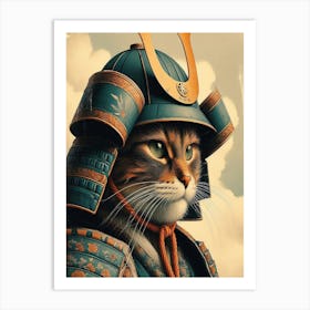 Samurai Cat Art Print