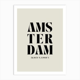 Neutral Amsterdam Travel Art Print