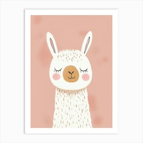 Cute Alpaca, Nursery Wall Art for Kids Art Print