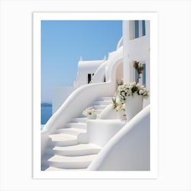 A House In Santorini Art Print