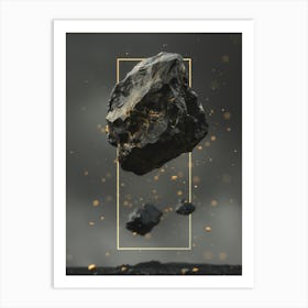 Black Rock Golden Rectangle Art Print