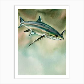 Bonnethead Shark Storybook Watercolour Art Print