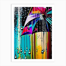 Rain Waterscape Pop Art Photography 1 Art Print