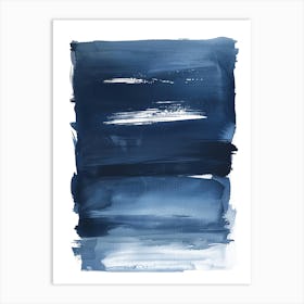 Blue Abstract Painting 3 Art Print