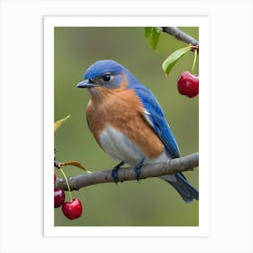 Eastern Bluebird-Reimagined 22 Art Print