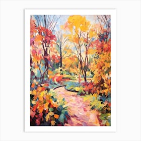 Autumn Gardens Painting Central Park Conservatory Garden 3 Art Print