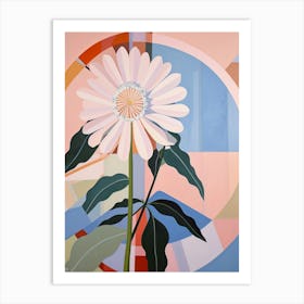 Asters 3 Hilma Af Klint Inspired Pastel Flower Painting Art Print