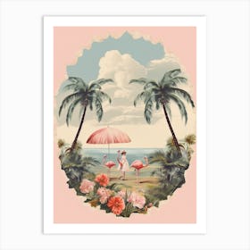 Vintage Pink Illustration Kitsch 2 Art Print