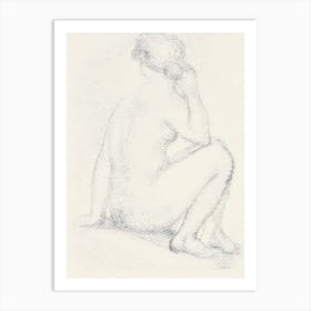 Nude Sitting 1 Art Print