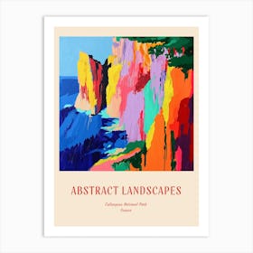 Colourful Abstract Calanques National Park France 4 Poster Art Print