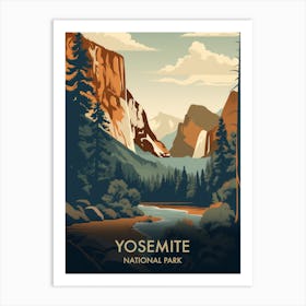 Yosemite National Park Vintage Travel Poster 11 Art Print