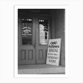 Entrance To Odd Fellows Hall, Meriden, Connecticut By Russell Lee Art Print